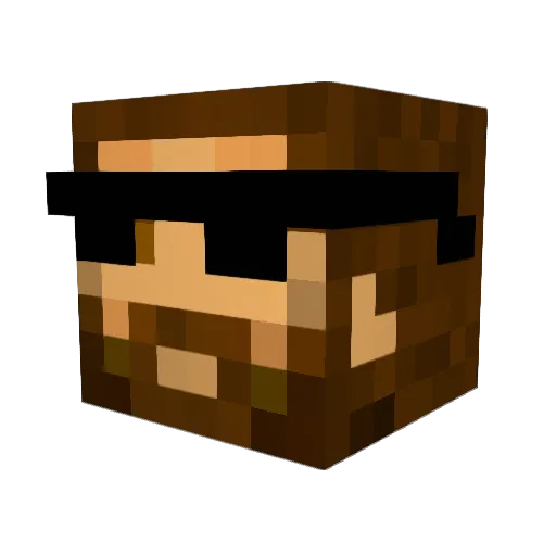 camzank Minecraft avatar head, 3D render