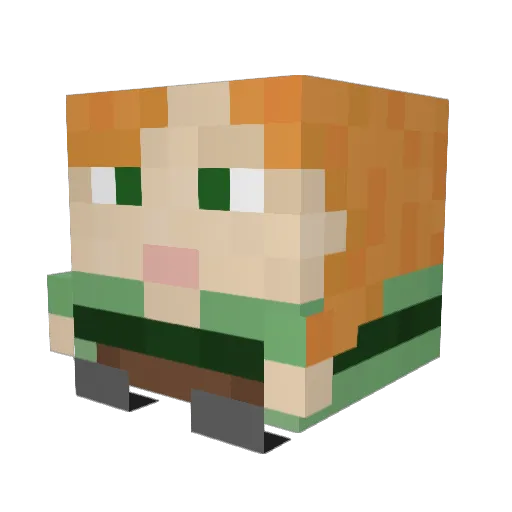 can12311 Minecraft avatar head, 3D render