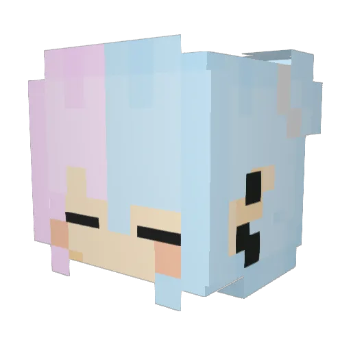 cananso Minecraft avatar head, 3D render