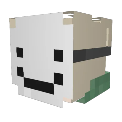 canbboy Minecraft avatar head, 3D render