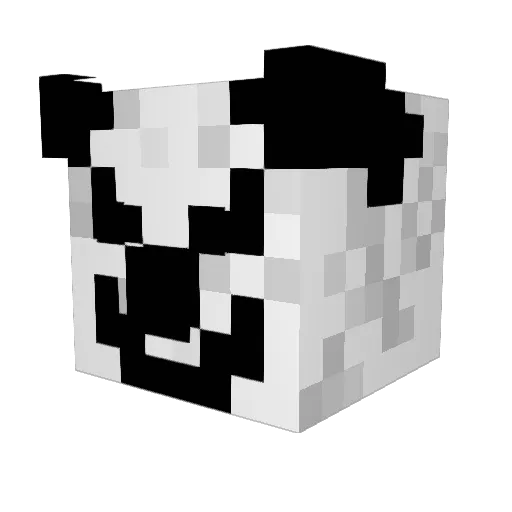 candidIns9ensit Minecraft avatar head, 3D render