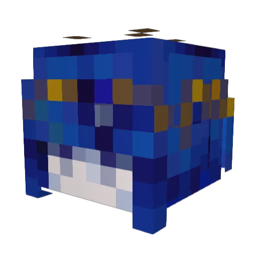 candidKlutz Minecraft avatar head, 3D render