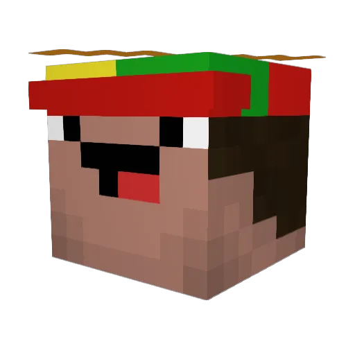 candidatez Minecraft avatar head, 3D render