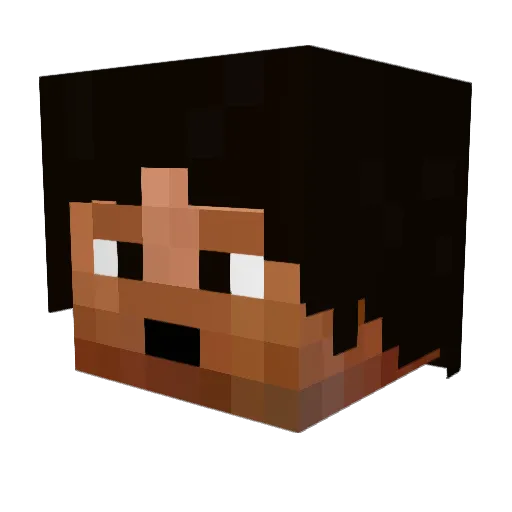 candidovitu Minecraft avatar head, 3D render