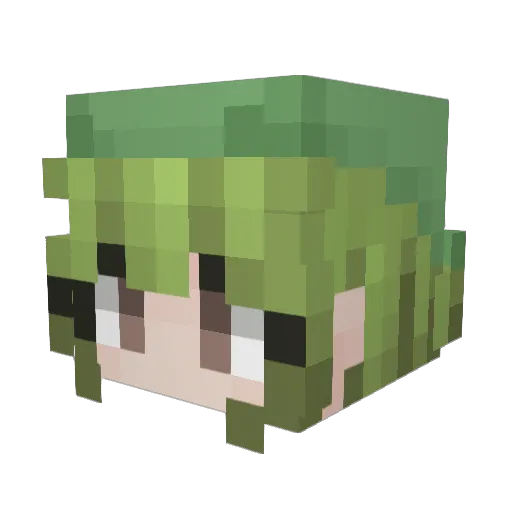candle_silver2 Minecraft avatar head, 3D render