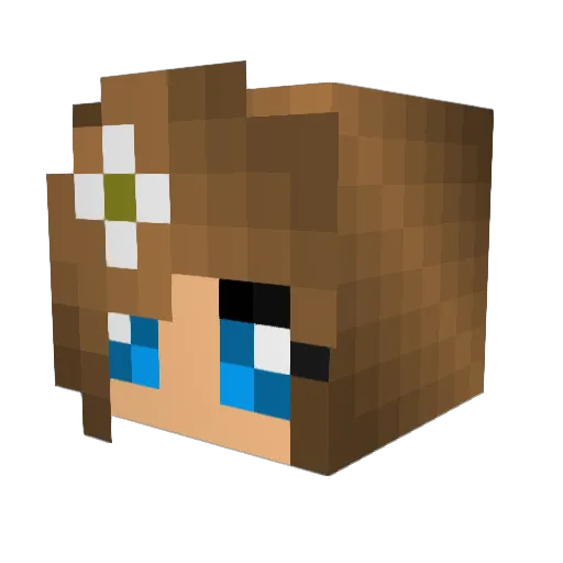 candy_baby_69 Minecraft avatar head, 3D render
