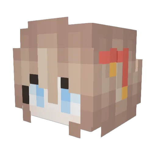 candy_quq_dada Minecraft avatar head, 3D render