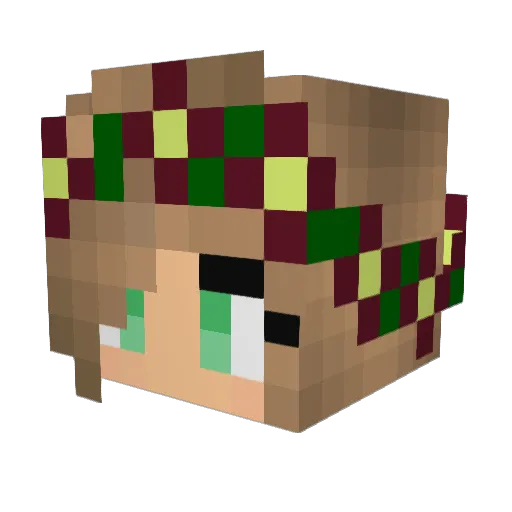 candycane1458 Minecraft avatar head, 3D render