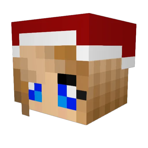 candycane345 Minecraft avatar head, 3D render