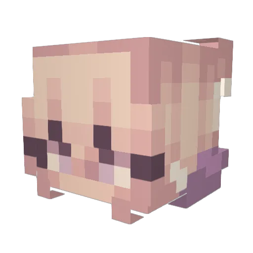 candyflossgab Minecraft avatar head, 3D render