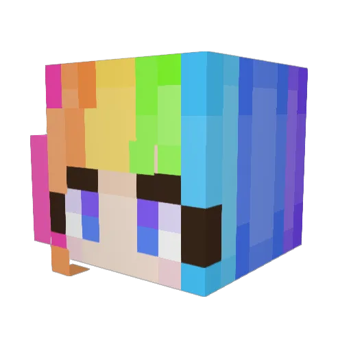 candygirlcandy Minecraft avatar head, 3D render
