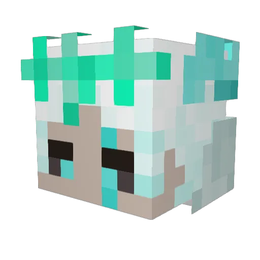 candymels Minecraft avatar head, 3D render