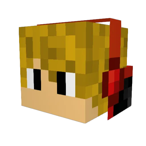 candyo44 Minecraft avatar head, 3D render