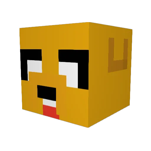 candytaco Minecraft avatar head, 3D render