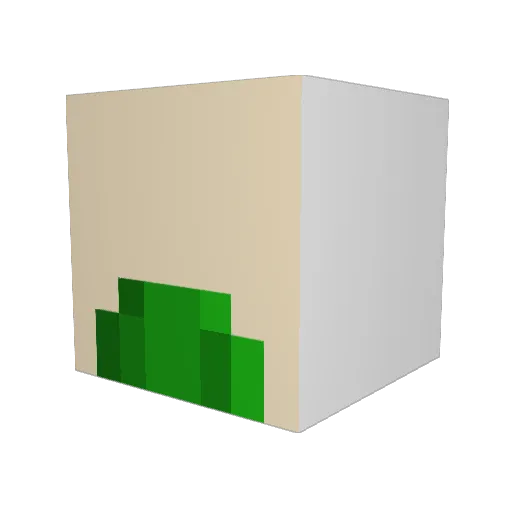 candyvillager Minecraft avatar head, 3D render