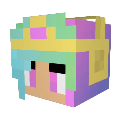 candywolves Minecraft avatar head, 3D render