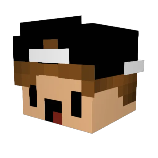 caneff Minecraft avatar head, 3D render