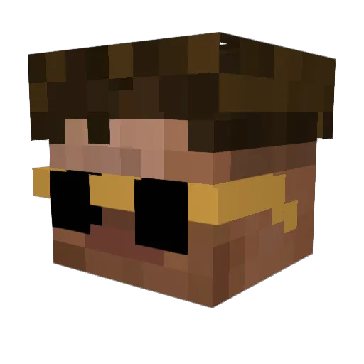 canezeraa Minecraft avatar head, 3D render