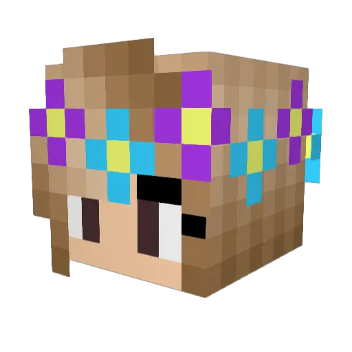 canguna Minecraft avatar head, 3D render