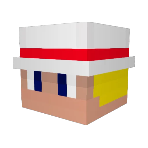 canibalcat Minecraft avatar head, 3D render