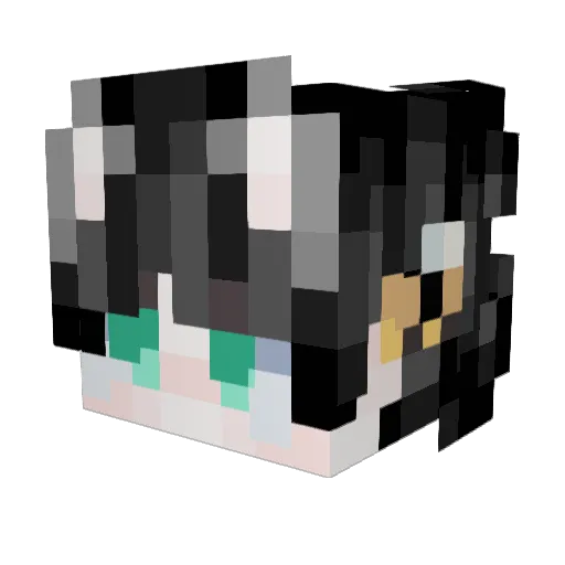 canidroid Minecraft avatar head, 3D render