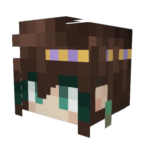 canisha Minecraft avatar head, 3D render