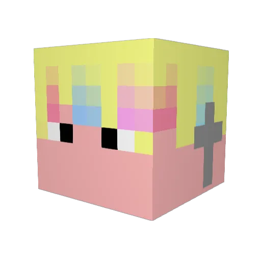 canjii Minecraft avatar head, 3D render