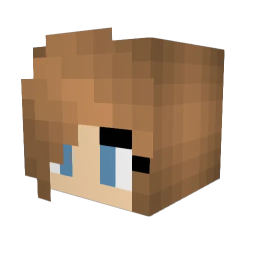 canlli Minecraft avatar head, 3D render