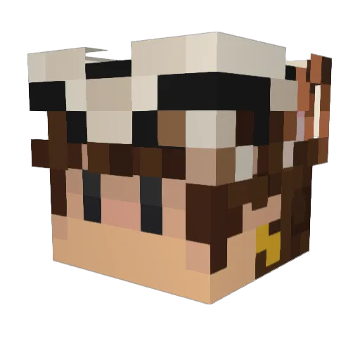 cannikitty Minecraft avatar head, 3D render