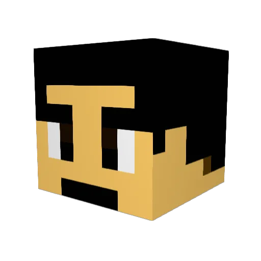 cannon777 Minecraft avatar head, 3D render