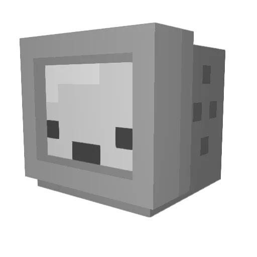 canoaQuebrada_ Minecraft avatar head, 3D render