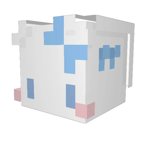 canoe_52_boat Minecraft avatar head, 3D render