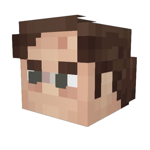 canofgarbage Minecraft avatar head, 3D render