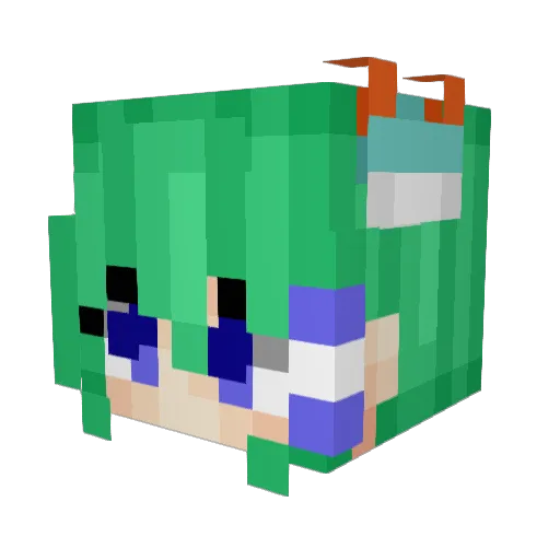 canonsama Minecraft avatar head, 3D render