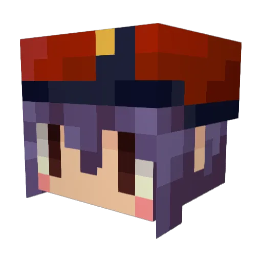 canrose Minecraft avatar head, 3D render