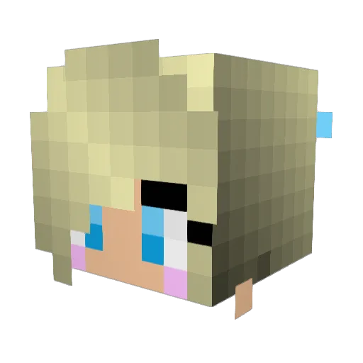 canuaimee Minecraft avatar head, 3D render