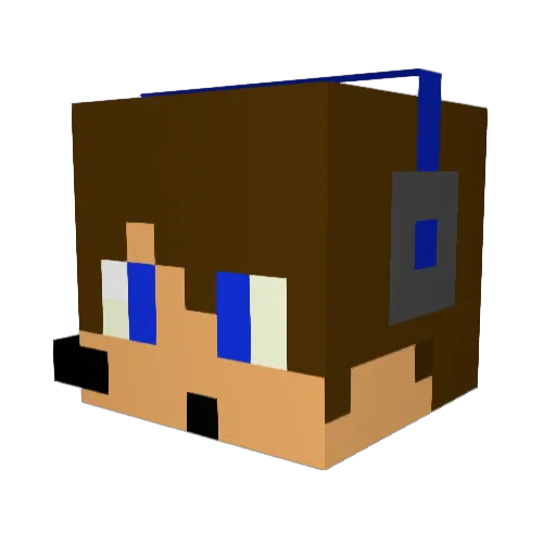 canveriven Minecraft avatar head, 3D render