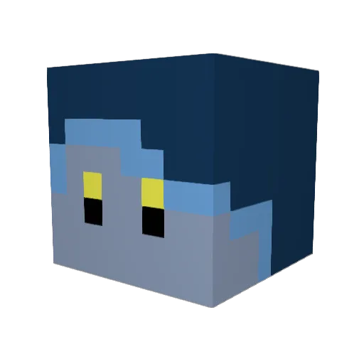 cao_BBQ Minecraft avatar head, 3D render