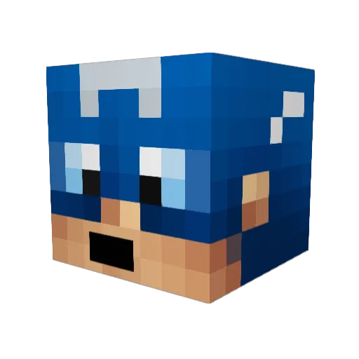 cap3736 Minecraft avatar head, 3D render