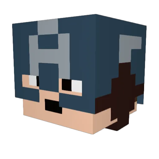capamerica96 Minecraft avatar head, 3D render