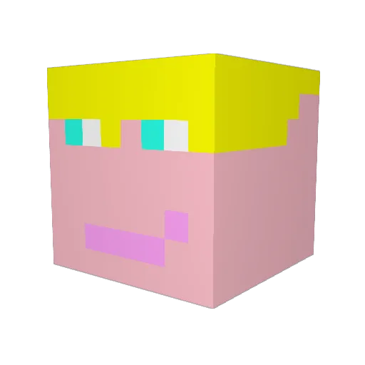 capecrazy Minecraft avatar head, 3D render