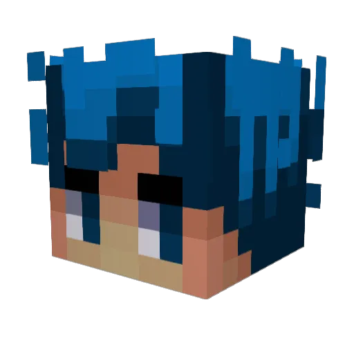 capeo Minecraft avatar head, 3D render