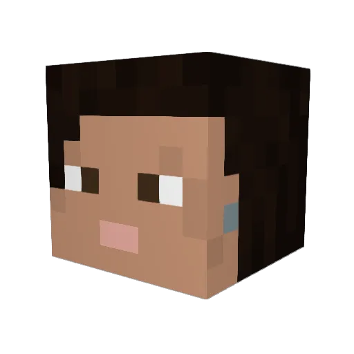 capiital Minecraft avatar head, 3D render