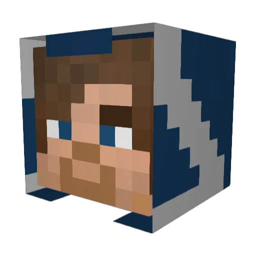 capmakura Minecraft avatar head, 3D render