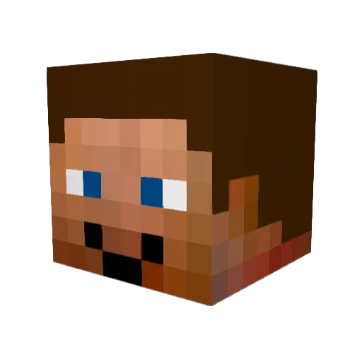 capn_thunderbolt Minecraft avatar head, 3D render