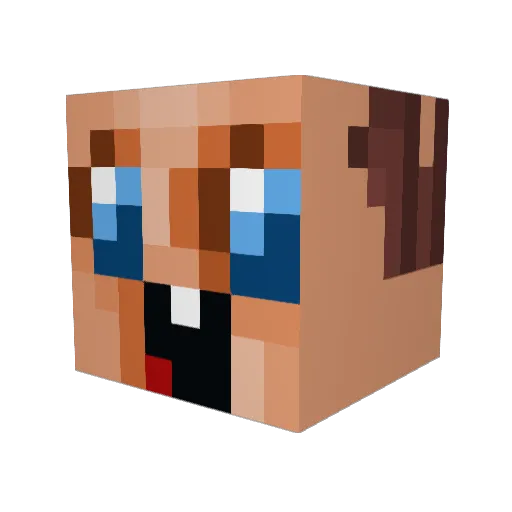 capncraka Minecraft avatar head, 3D render
