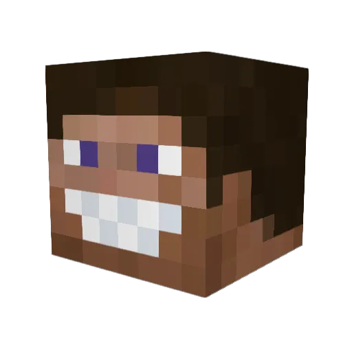 cappet Minecraft avatar head, 3D render