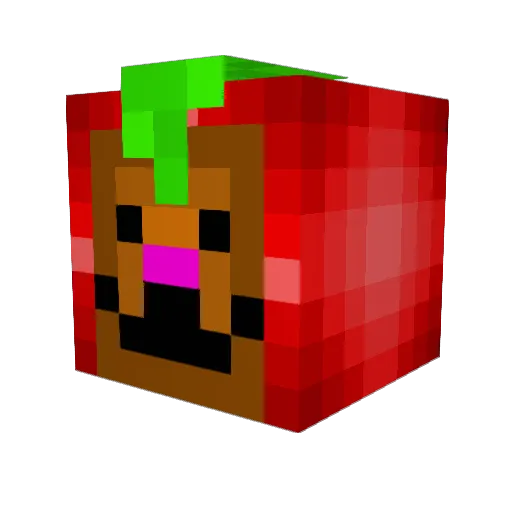 capplese Minecraft avatar head, 3D render