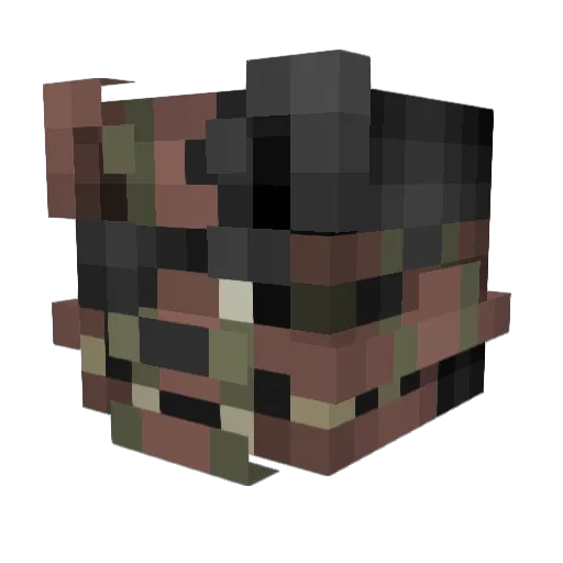 capptanamerica Minecraft avatar head, 3D render