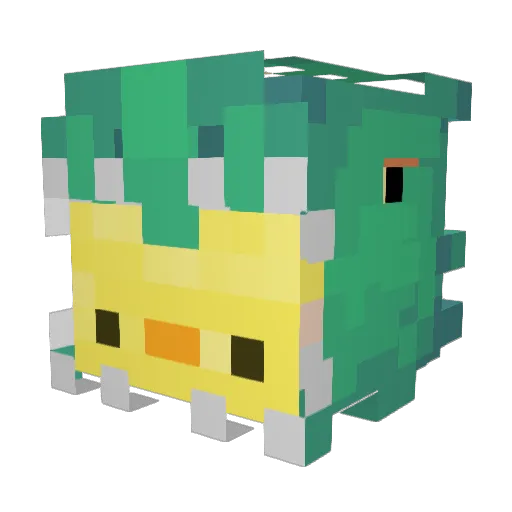 cappytea Minecraft avatar head, 3D render